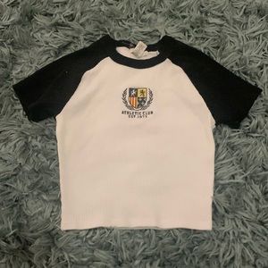 black and white tillys baby tee